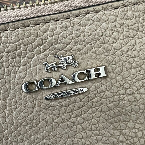 Coach 54051 Colorblock Pebbled Leather Double Zip Wallet Wristlet - Picture 7 of 10